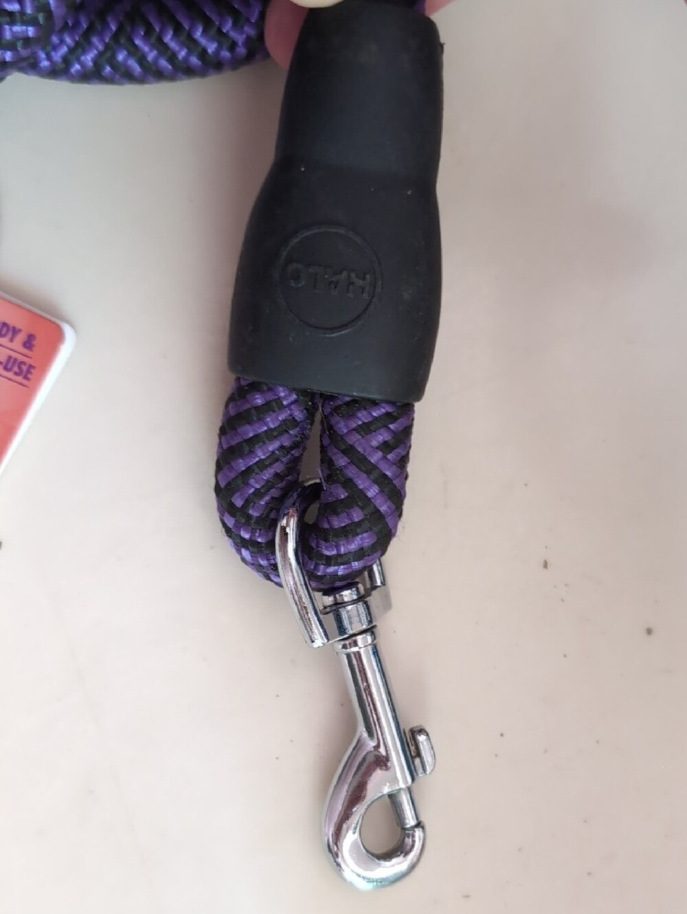 Halo Purple and Black Braided Rope Dog Leash NWT! - Picture 4 of 5